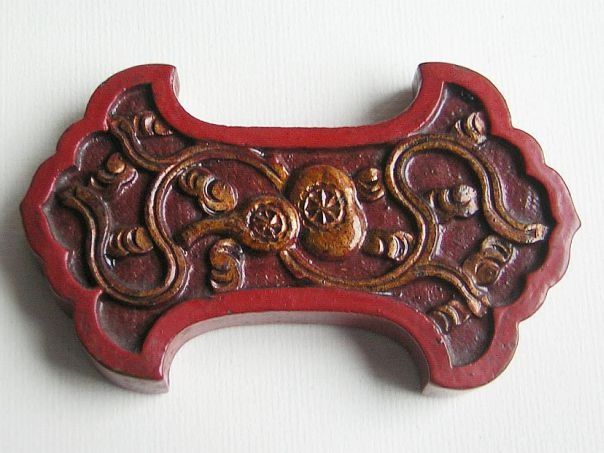 Thread spool – Gourd and Fish drum - (0908)